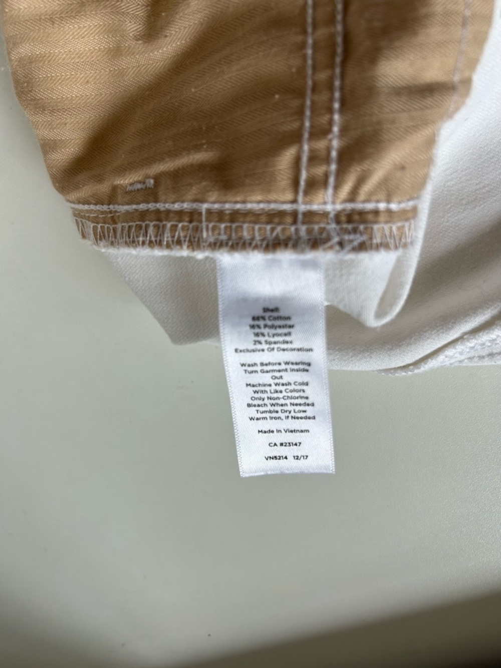 TALBOTS FLAWLESS SCALLOP-HEM DENIM SLIM ANKLE - WHITE Sz. 16W - Picture 8 of 10